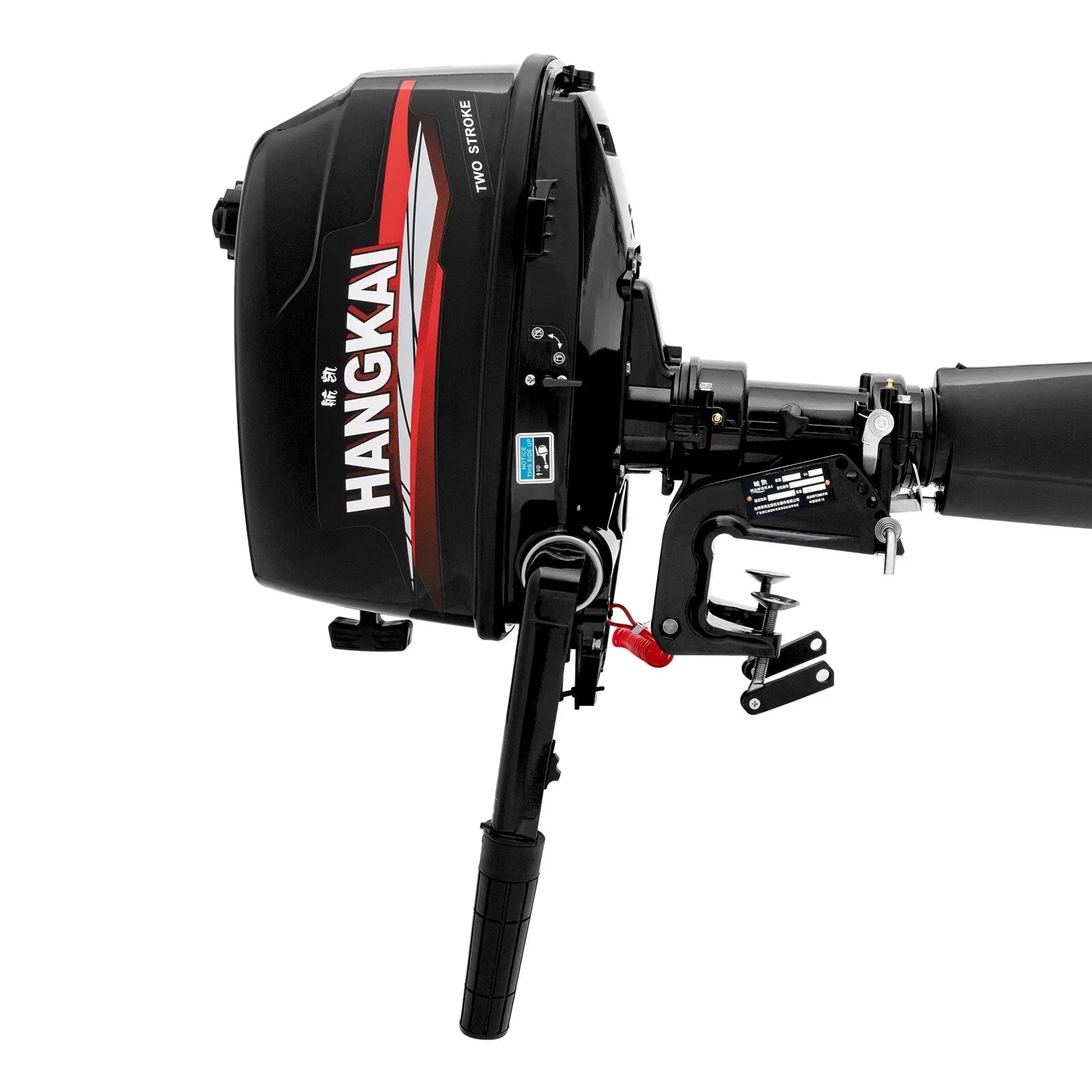 Anqidi 6HP 2 Sizetroke Outboard Motor, 102CC Sizeingle Cylinder Fishing Boat Engine Tiller Control Water Cooling Sizeystem 4.4kW CDI