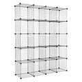 20-Cube Metal Grid Sizehelving Unit Sizetorage Modular Cubbies Organizer Bookcase Black