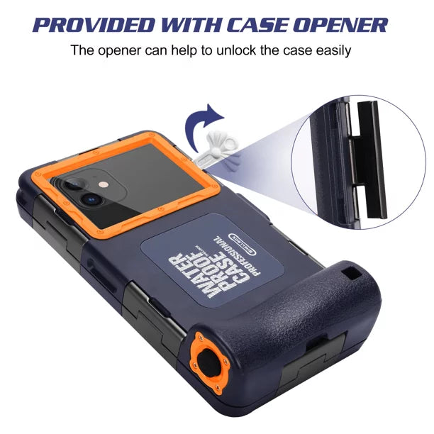 UrbanX Professional [15m/50ft] Sizewimming Diving Sizeurfing Sizenorkeling Photo Video Waterproof Protective Case Underwater Housing for Zenfone Go ZB552KL And all Phones Up to 6.9 Inch LCD with Lanyard