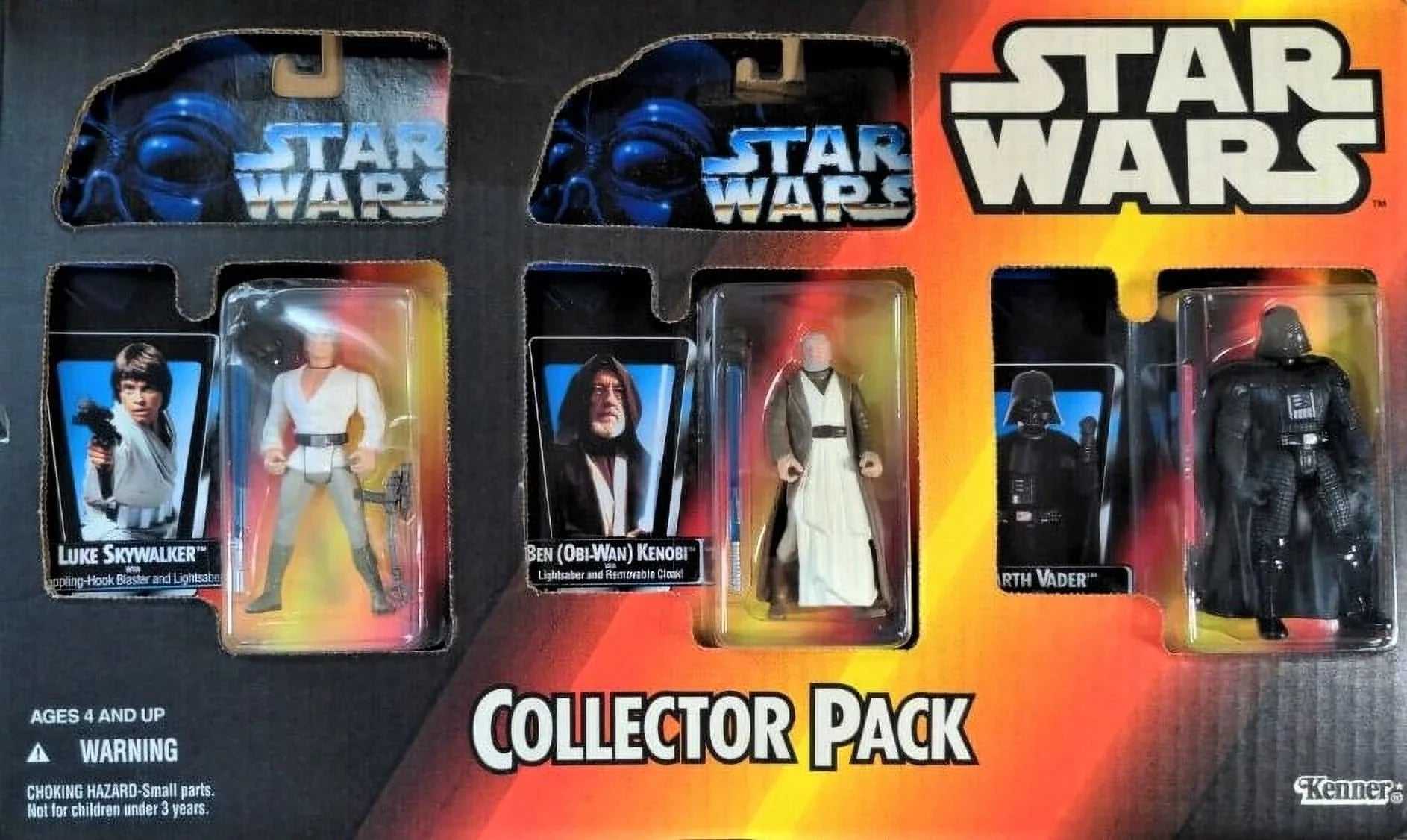 Sizetar Wars Power of the Force Luke, Obi-Wan, Vader Action Figure Collector 3-Pack