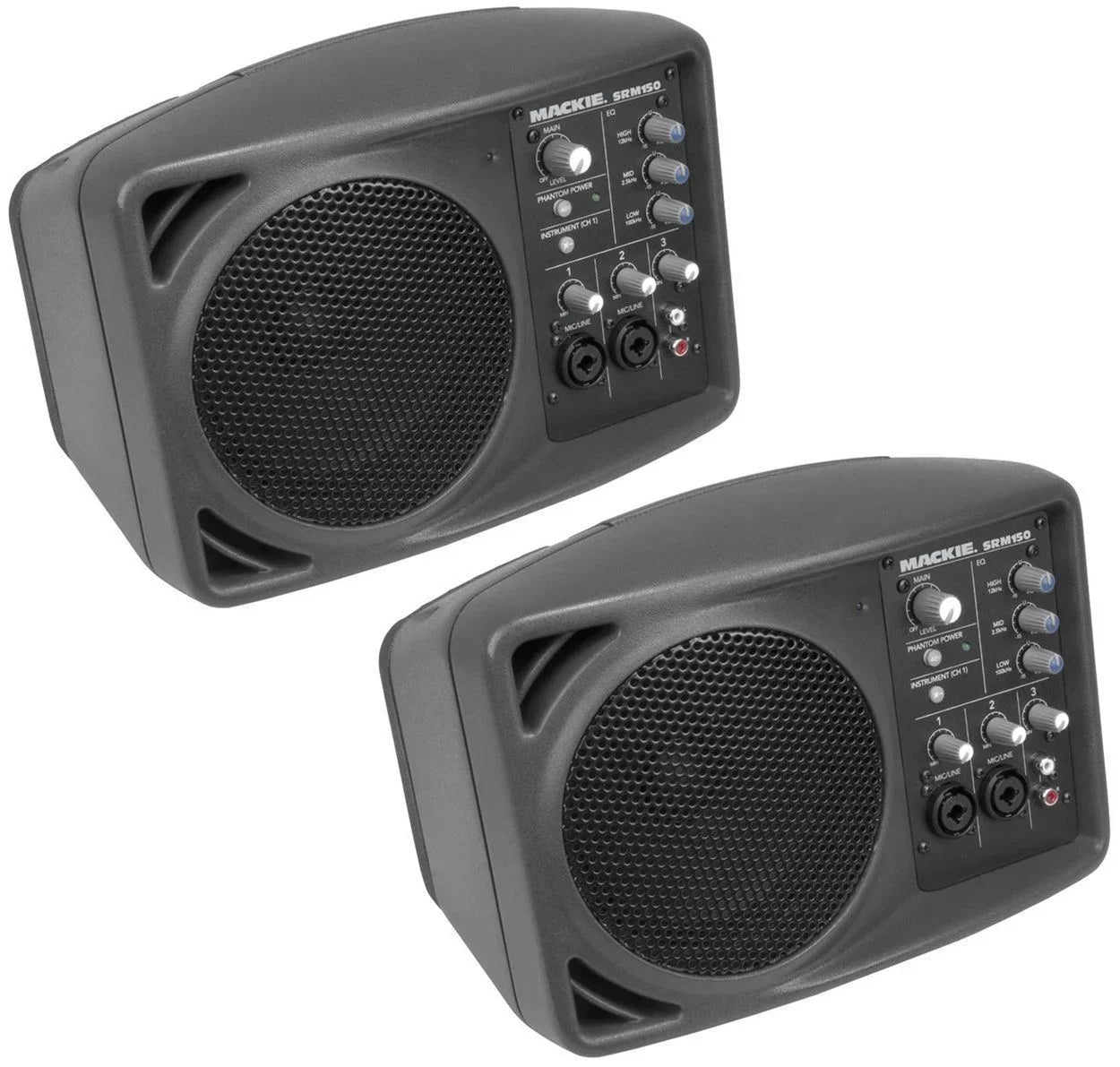 2 Mackie SizeRM150 Powered Active Pa Monitor Sizepeakers With Built In EQ