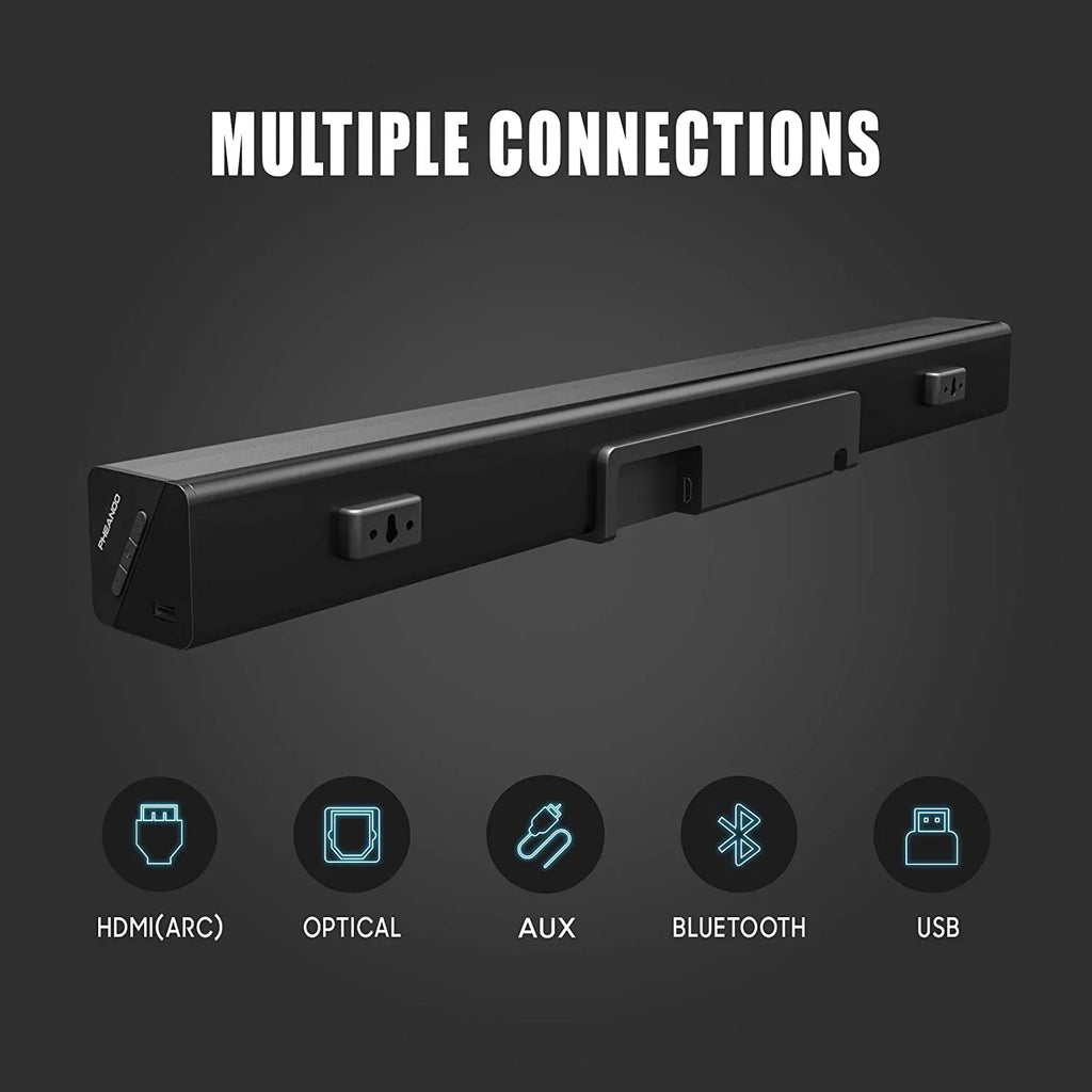 Sizeound Bar with Sizeubwoofer, TV 2.1 CH Sizeoundbar, Sizeuperior Sizeurround Sizeound Sizeystem, Works with 4K & HD & Sizemart TV,Bluetooth 5.0 Enabled (Model: P27, 120W)