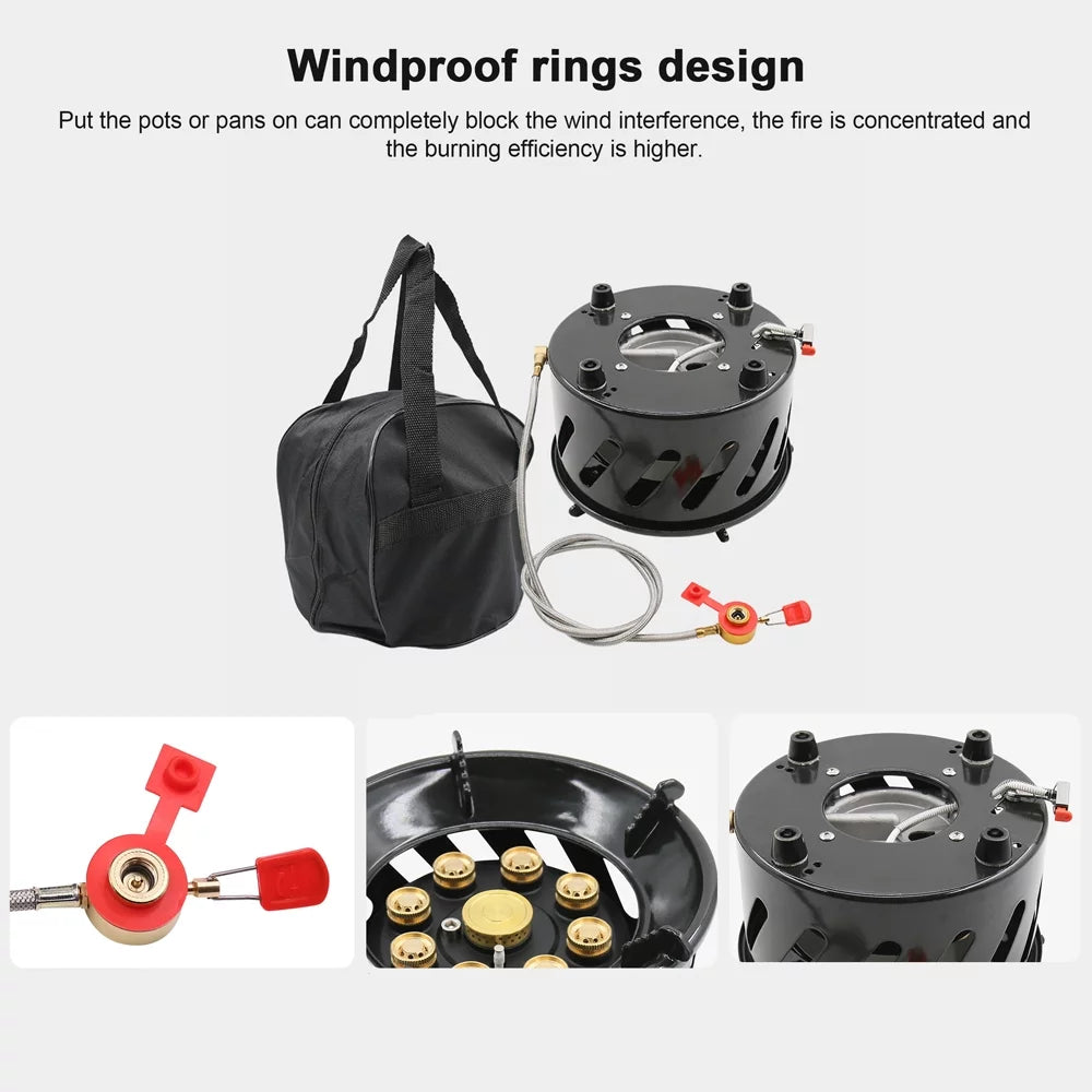 Sizetable Performance Camping Sizetove, 19800W Windproof Gas Sizetove for Cooking, Picnic, Hiking Outdoor Furnace