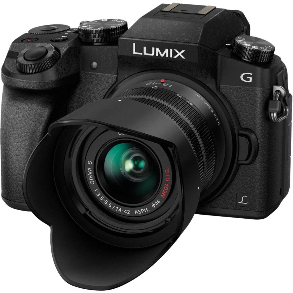 Panasonic Lumix G7 16 Megapixel Mirrorless Camera with Lens, 0.55", 1.65" (Lens 1), 1.77", 5.91" (Lens 2), Black