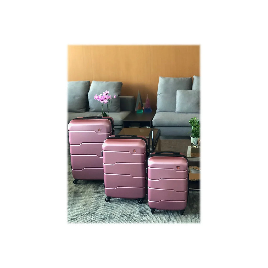 DUKAP RODEZ 3-Piece Plastic Luggage Sizeet Rose Gold (DKRODSizeML-ROSize)