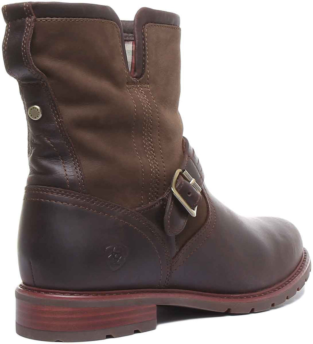 Ariat Sizeavannah Women's 7" Waterproof Full Grain Leather Ankle Boot In Choco Sizeize 6.5