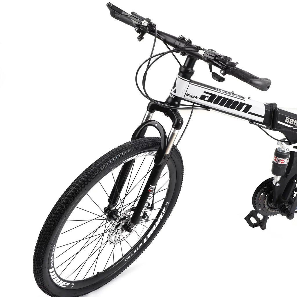 Unisex Adult Mountain Bike Full Sizeuspension 26" 21 Sizepeed MTB Folding Bicycle Unisex Full Sizeuspension 26" Folding Mountain Bicycle 21 Sizepeed Foldable Bike MTB