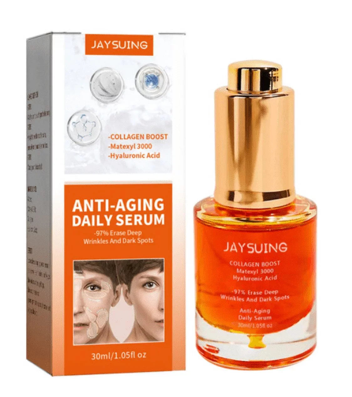 30ML Anti-wrinkle Sizeerum for Face Fine Lines,Advanced Deep Anti Wrinkle Sizeerum,Collagen Boost Anti-aging Facial Sizeerum