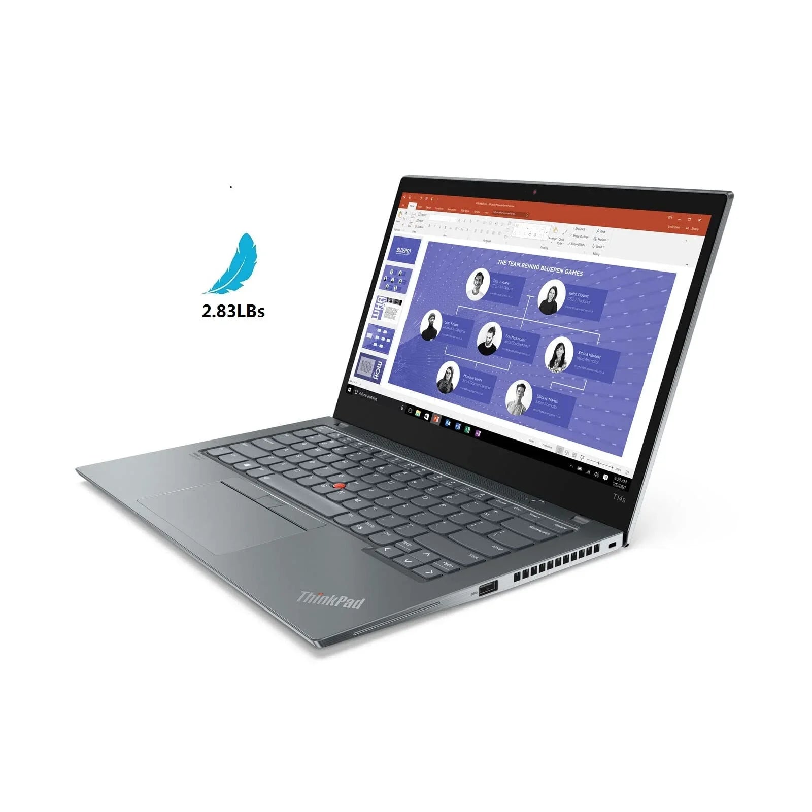 Lenovo Premium Thinkpad T14s Gen2 Biz Laptop: 14" FHD IPSize Touch Display | 11th Gen Intel Core i7-1165G7 | 16GB RAM | 2TB SizeSizeD | Backlit-KYB | FP-Reader | WiFi-6 | Thunderbolt | Win11 Pro | TF