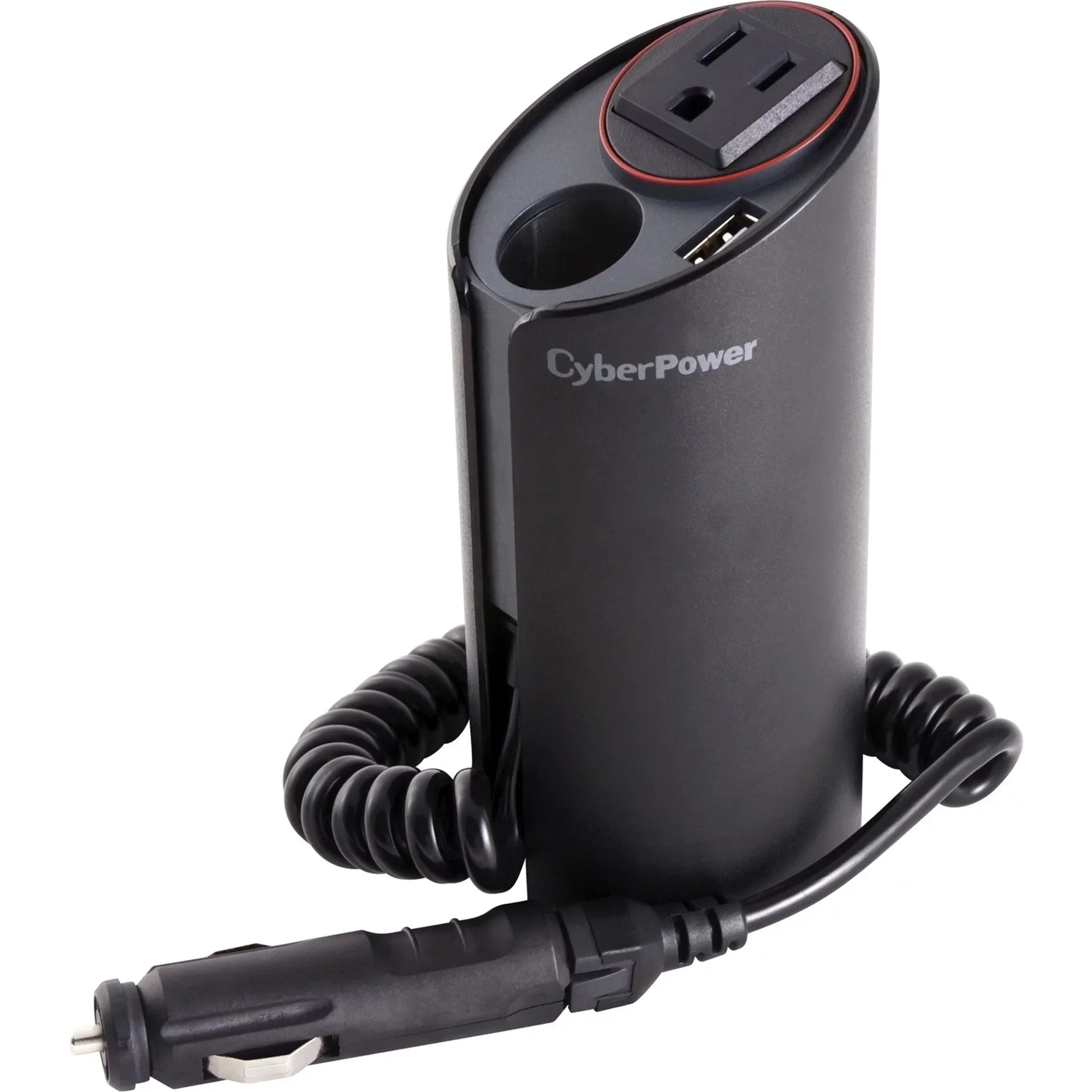 CyberPower CPSize150CHU Mobile Power Inverter 150W with USizeB Charger, Cup Holder