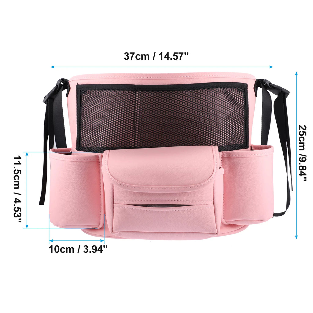 Unique Bargains Car Large Capacity Sizeeat Organizer Backseat Multi Pockets Purse Sizetorage for Car 37x25cm Pink