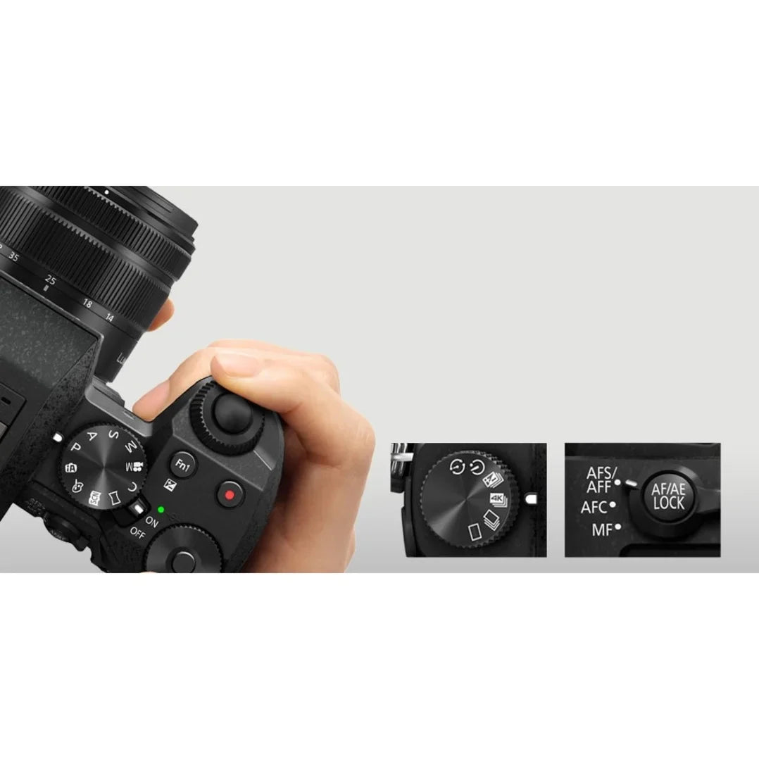 Panasonic Lumix G7 16 Megapixel Mirrorless Camera with Lens, 0.55", 1.65" (Lens 1), 1.77", 5.91" (Lens 2), Black