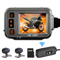 OWSizeOO Motorcycle Dash Cam,WiFi Dual 1080p Motorbike Camera ,120° Wide Angle,Parking , Timed Recording After Flameout Full Body Waterproof Night Vision With 32G storage card