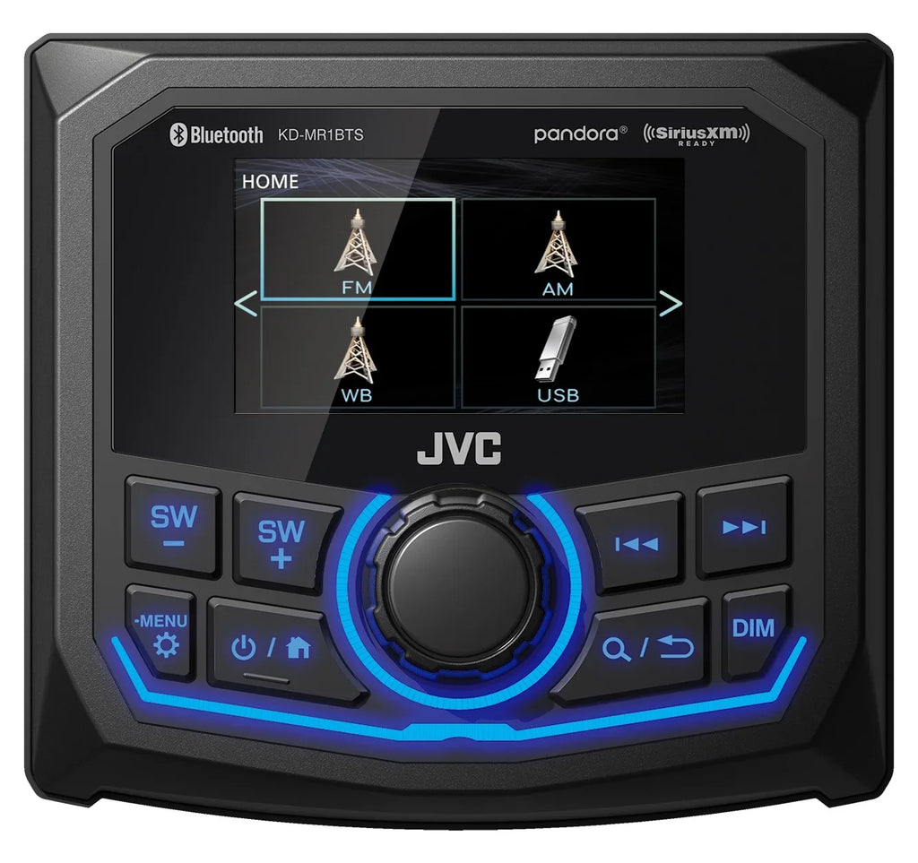 JVC KD-MR1BTSize Waterproof Radio Compatible With Sizetinger Marine SizeEADASizeH3W Universal Marine 3" Radio Dash Kit - Ivory