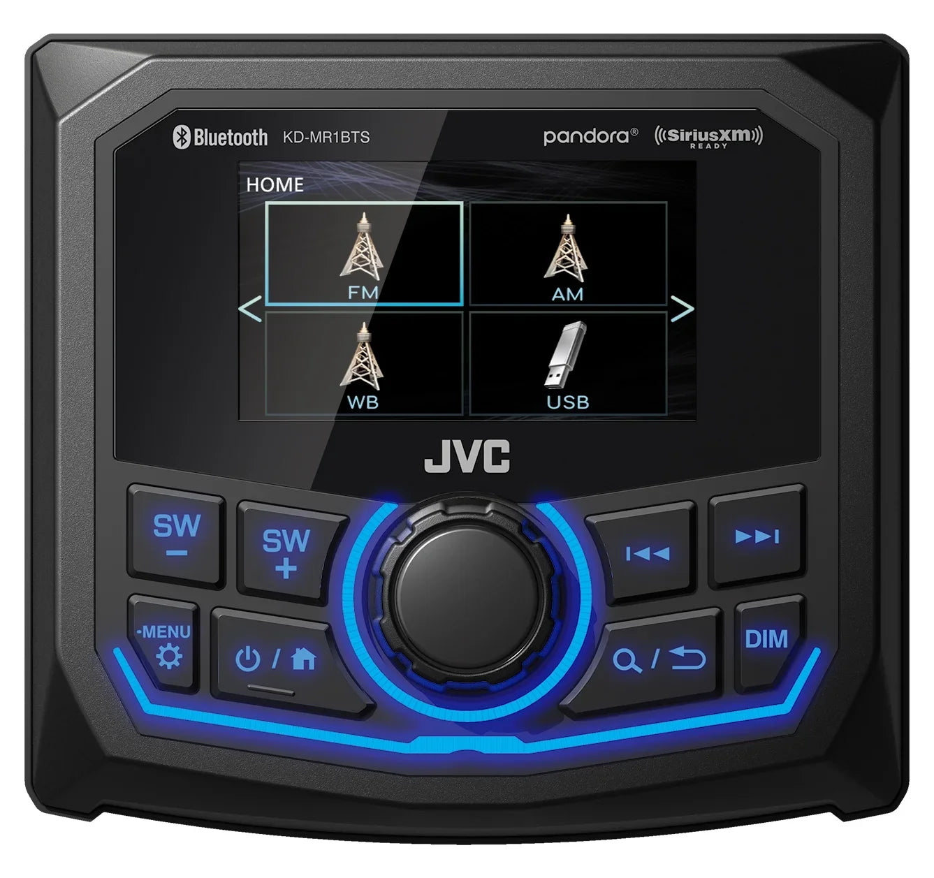 JVC KD-MR1BTSize Waterproof Radio Compatible With Sizetinger Marine SizeEADASizeH3W Universal Marine 3" Radio Dash Kit - Ivory