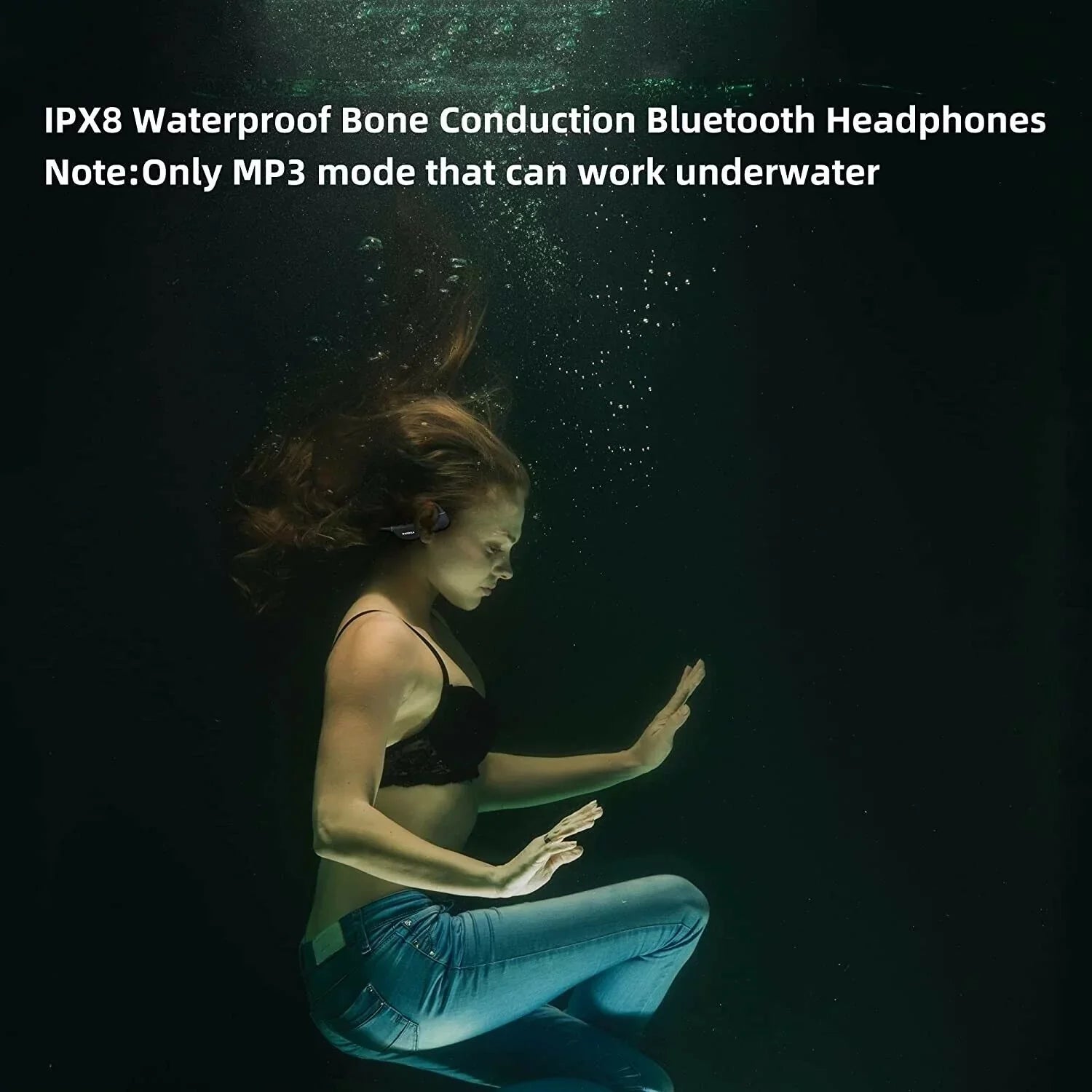 Bone Conduction Headphones 5.3 Open Ear Headphones IPX5 Waterproof