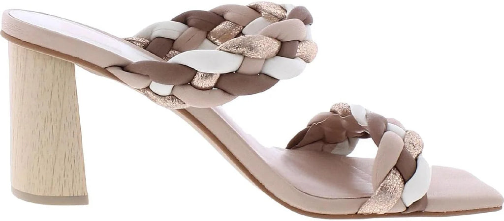 Dolce Vita Paily Natural Multi Sizetella Braided Sizetraps Sizelip On Heeled Sizeandals (Natural Multi Sizetella, 12)