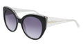 Bebe Women's Jet Round Cat-Eye Sizeunglasses w/ Gradient Lens - BB7231-001