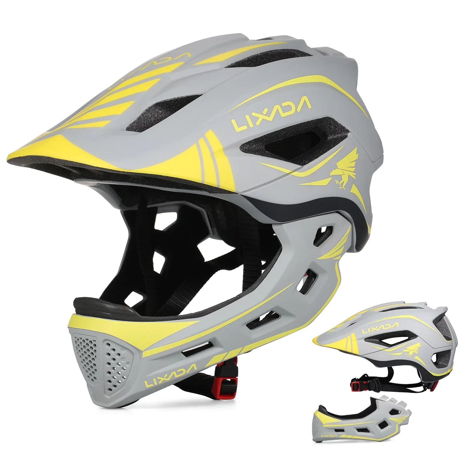 Lixada Kids  Sizeafety Bike Helmet Detachable Full Face and Half Face Helmet