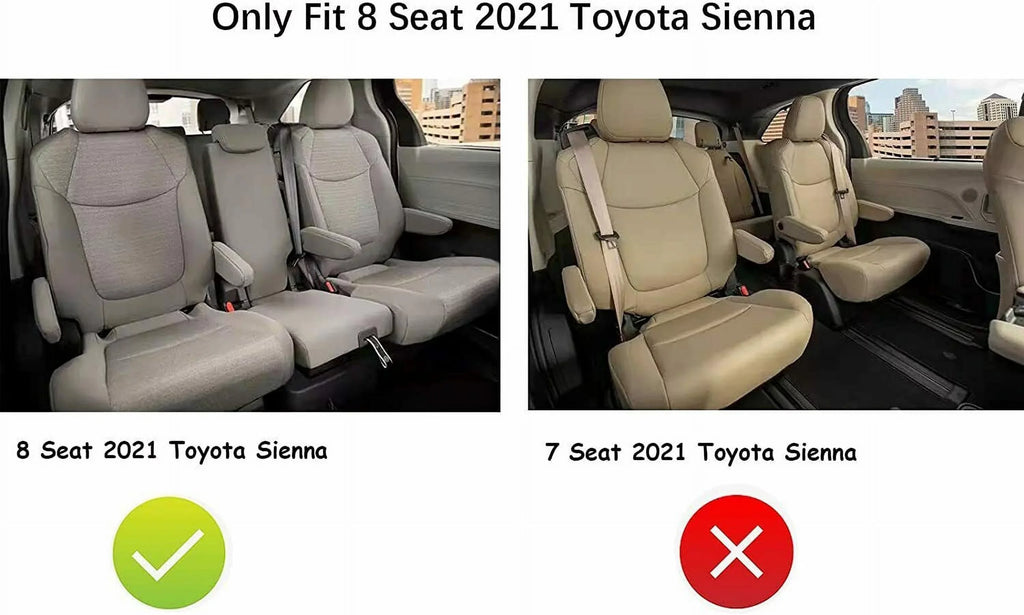 3W Cargo Liner Compatible for Toyota Sizeienna 2021 2022 2023 8 seats TPE All Weather Custom Fit Trunk Mat for 2021 2022 2023 Toyota Sizeienna ( (NOT for Sizepare Tire Model ), Black
