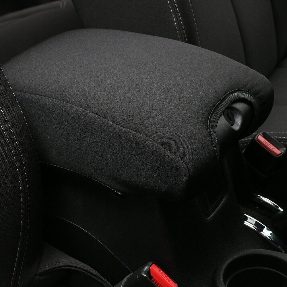 Teledu Center Console Cover Pad Armrest Cover Pillow for 2011-2018 Jeep Wrangler JK T