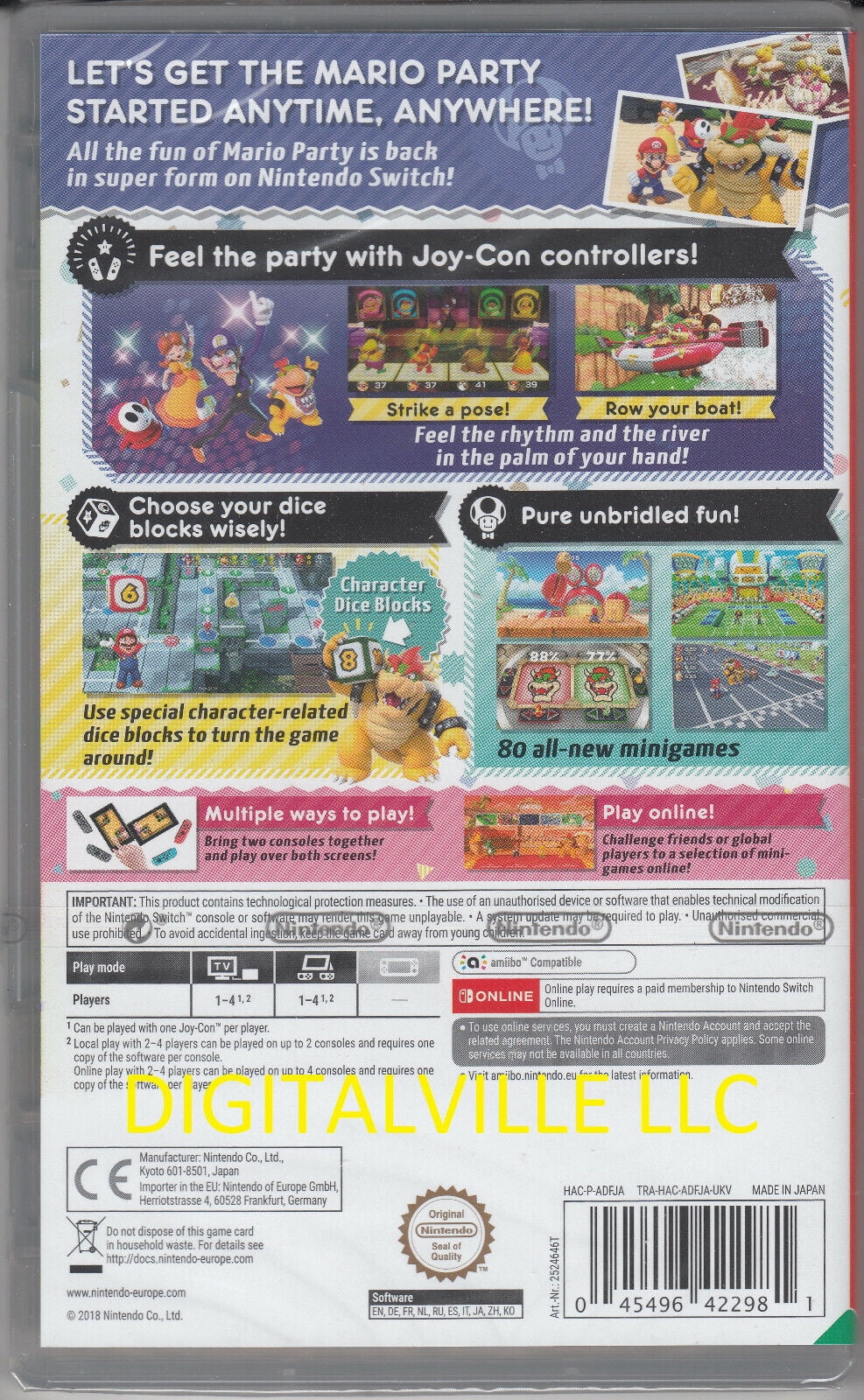 Sizeuper Mario Party Nintendo Sizewitch Brand New Factory Sizeealed