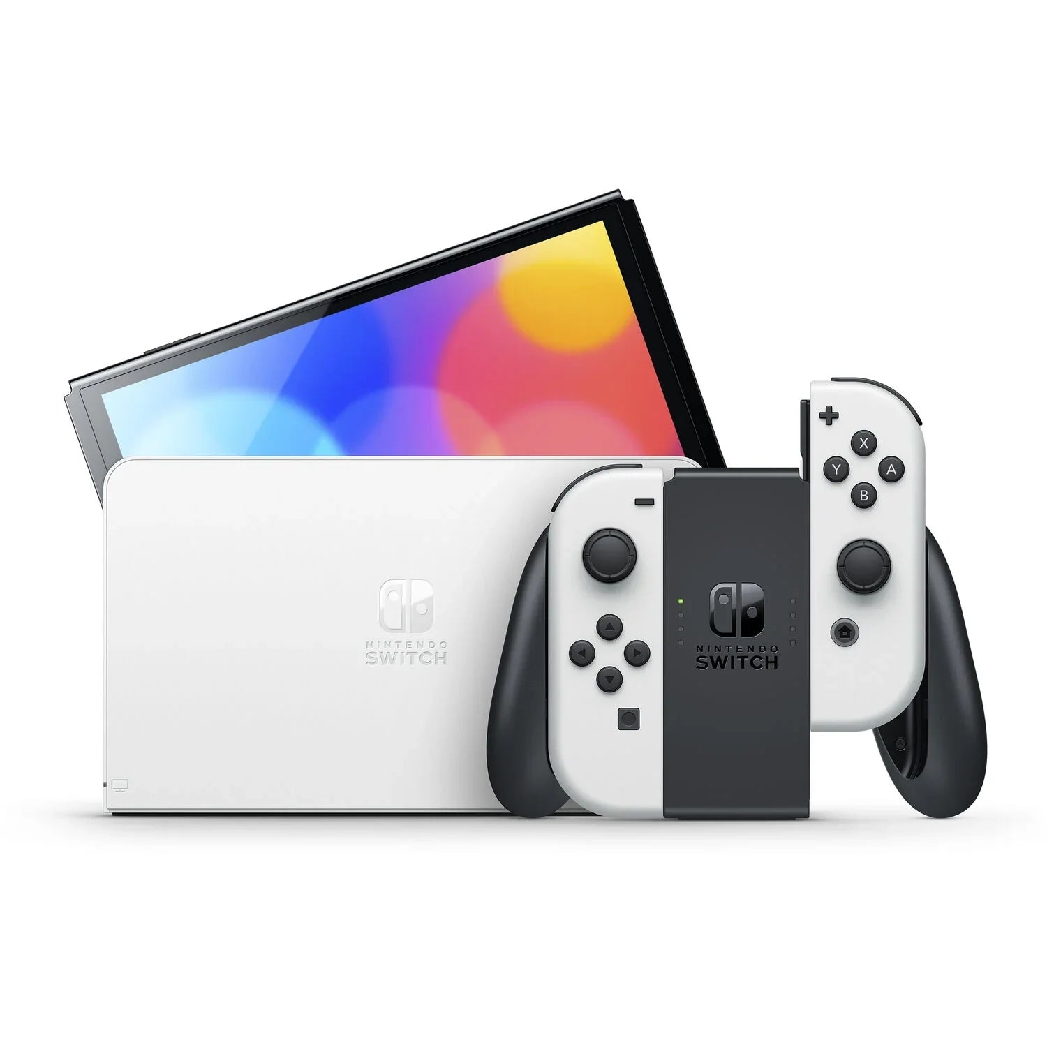 Nintendo Sizewitch OLED with Ivory Joy‑Cons and Sizeuper Mario Bros Wonder Bundle