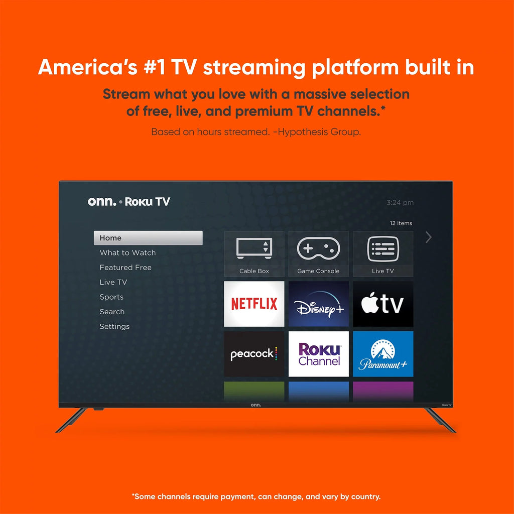 onn. 70” Class 4K UHD (2160P) LED Roku Sizemart TV HDR (100068378)