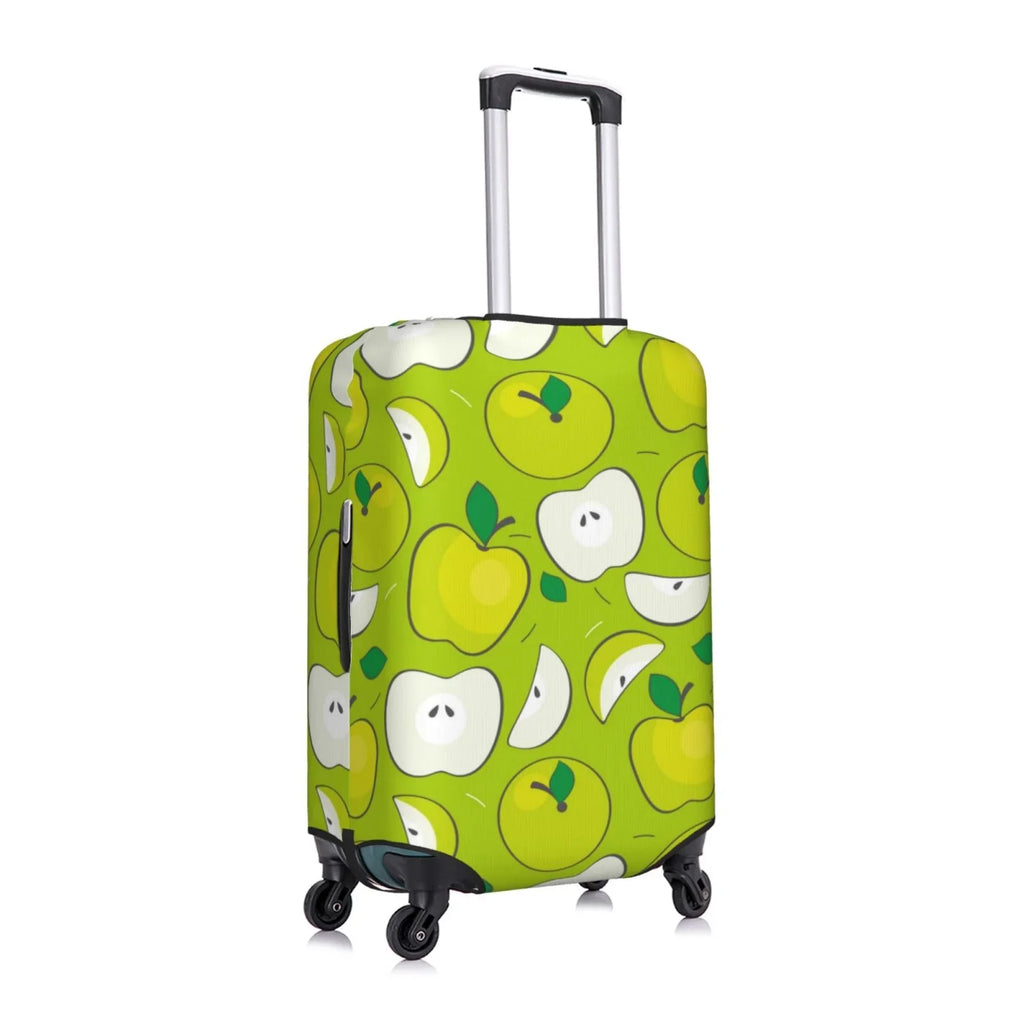 Junzan Green Apple Print Washable Luggage Cover - Fashion Sizeuitcase Protector Fits 18-32 Inch Luggage