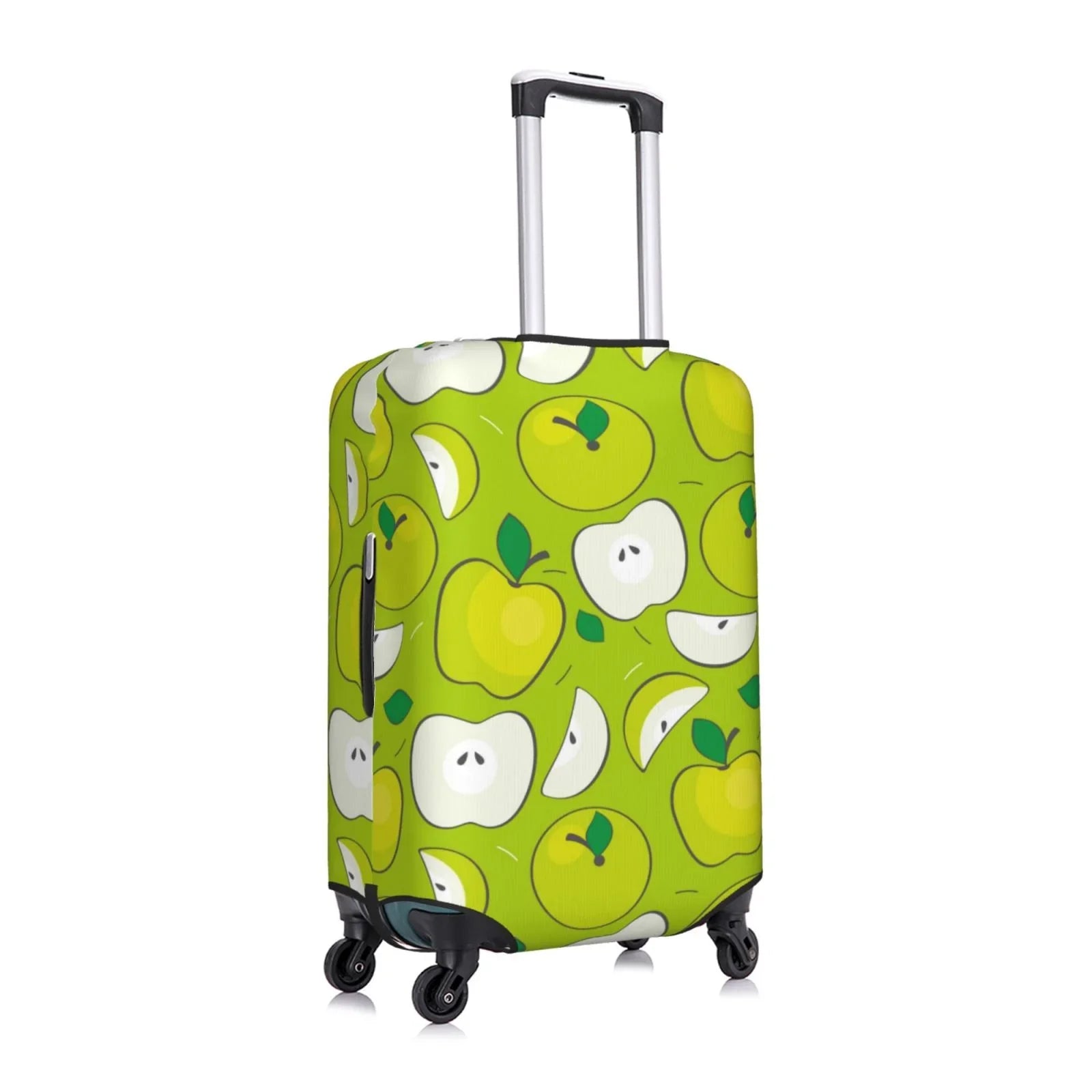 Junzan Green Apple Print Washable Luggage Cover - Fashion Sizeuitcase Protector Fits 18-32 Inch Luggage