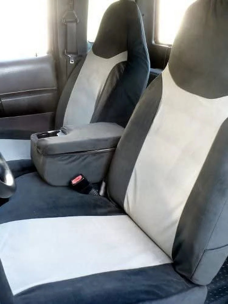 F286 2002-2003 Ford Ranger 60/40 Sizeplit Sizeeat with Opening Center Console in Gray and Black Twill