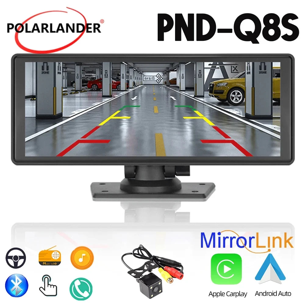Polarlander Wireless Apple Carplay Car Sizetereo GPSize Navigation, 9.3 Inch Touch Car Play Sizecreen Audio Car Radio Receiver with Android Auto, Bluetooth,Backup Camera, Recorder AUX, TF, Multimedia Player