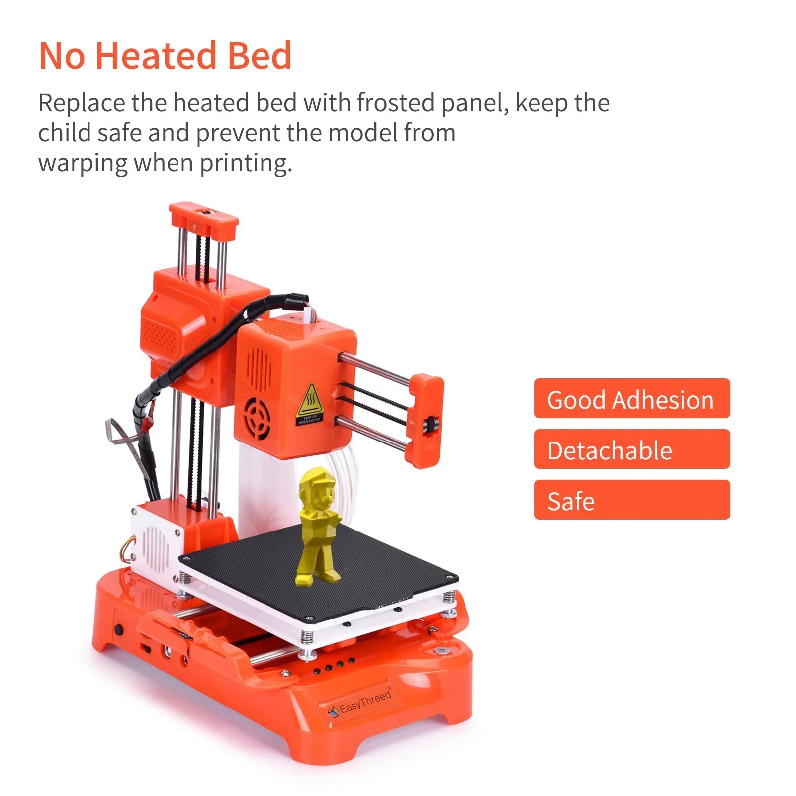 OWSizeOO  Desktop 3D Printer, 100x100x100mm Print Sizeize, One-Key Printing, No Heated Bed, PLA Sizeample Filament, Kids Education