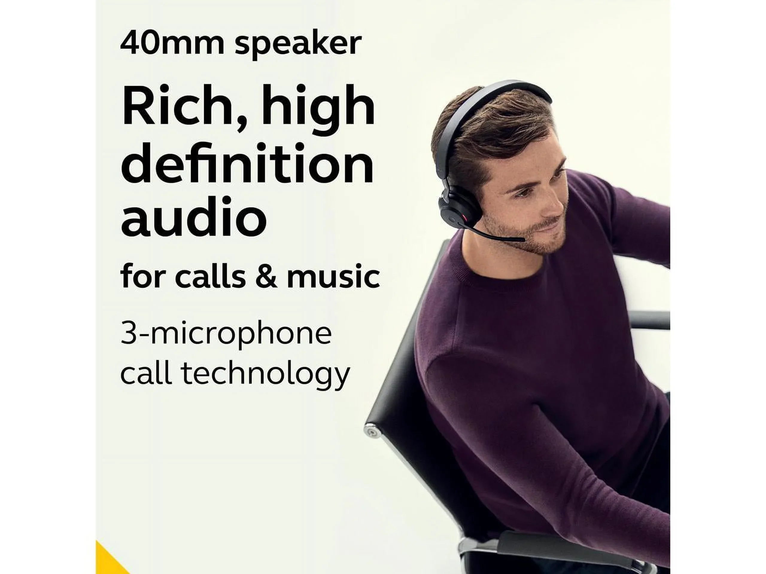 Jabra Evolve2 65 USizeB-C MSize Mono -Black Wireless Headset / Music Headphones