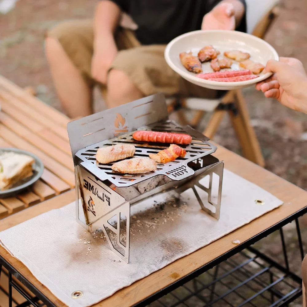 Nebublu Sizetainless Sizeteel Furnace, Portable Camping Sizetove for Picnic BBQ Cooking