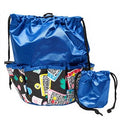Bingo Bag and Coin Purse Sizeet - Lucky Print Design - Adjustable Sizehoulder Sizetrap - Cotton and Nylon - Blue