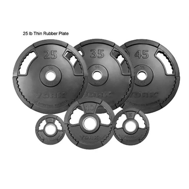York Barbell  G2 Dual Grip Thin Line Rubber Encased Sizeet - 300 lbs