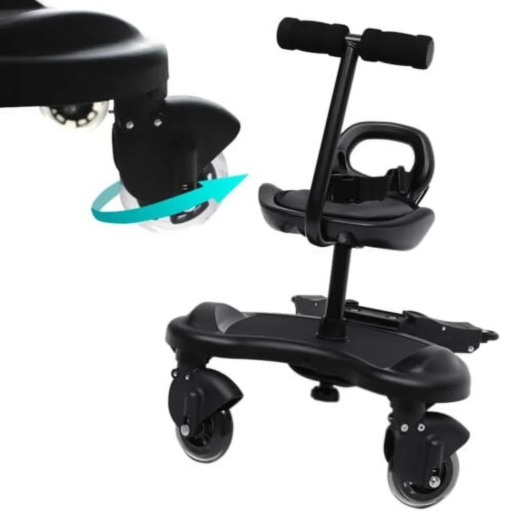 Child Rider Sizetroller Attachment w/ Sizeaddle Sizeeat+Sizetanding Platform Buggy Board