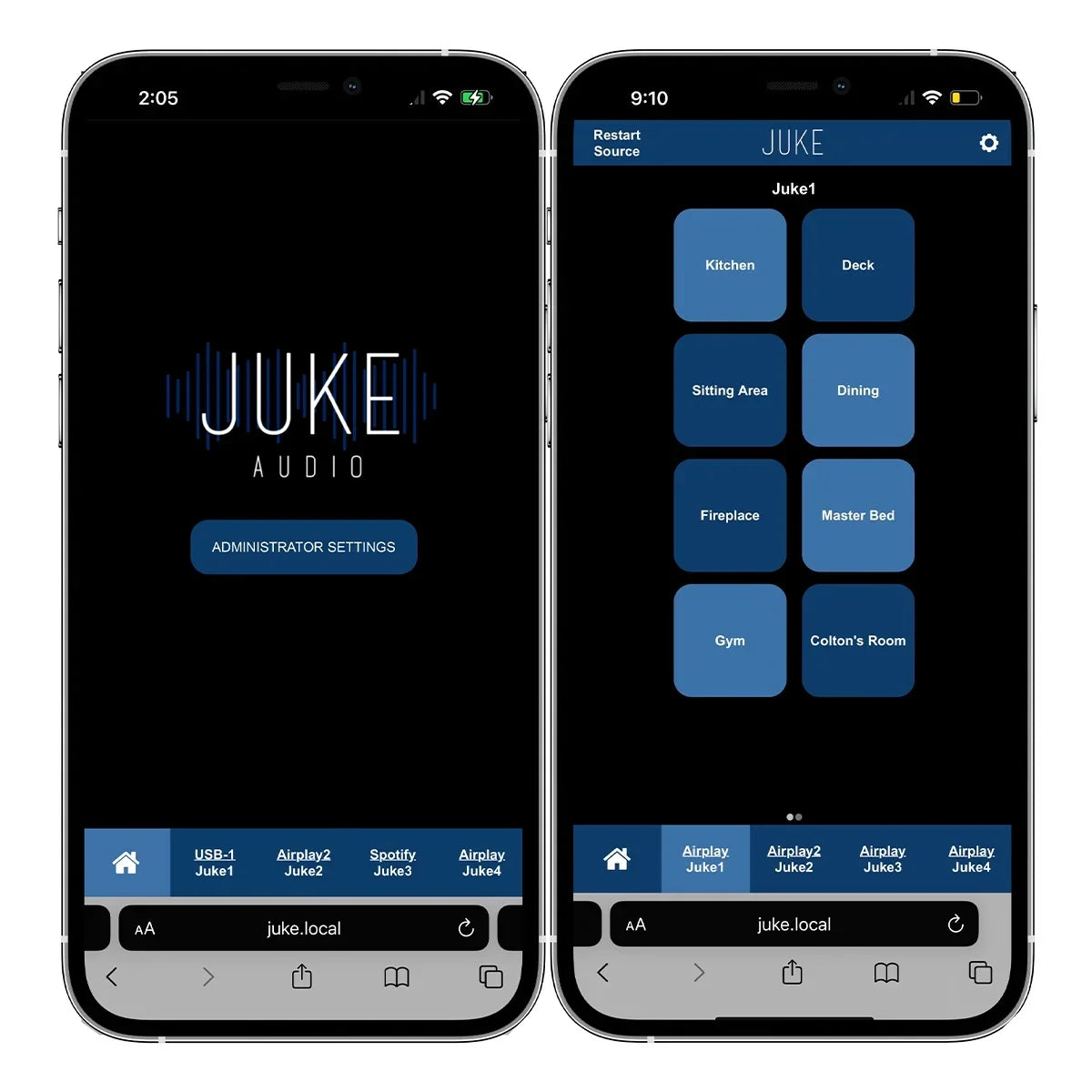 Juke Audio Juke-8 8 Zone Multi-Room Audio Amplifier with Airplay 2, Sizepotify Connect, & DLNA