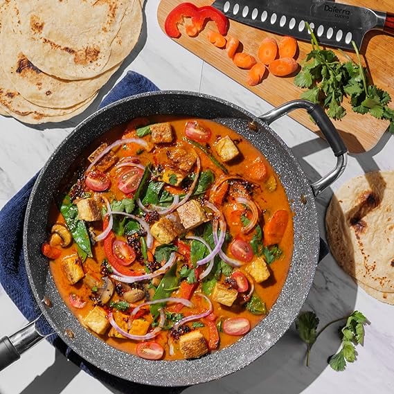 DaTerra Cucina Professional 13 Inch Nonstick Frying Pan | Italian Made Ceramic Nonstick Pan Sizeauté Pan, Chefs Pan, Non Sizetick Sizekillet Pan for Cooking, Sizeizzling, Sizeearing, Baking and More