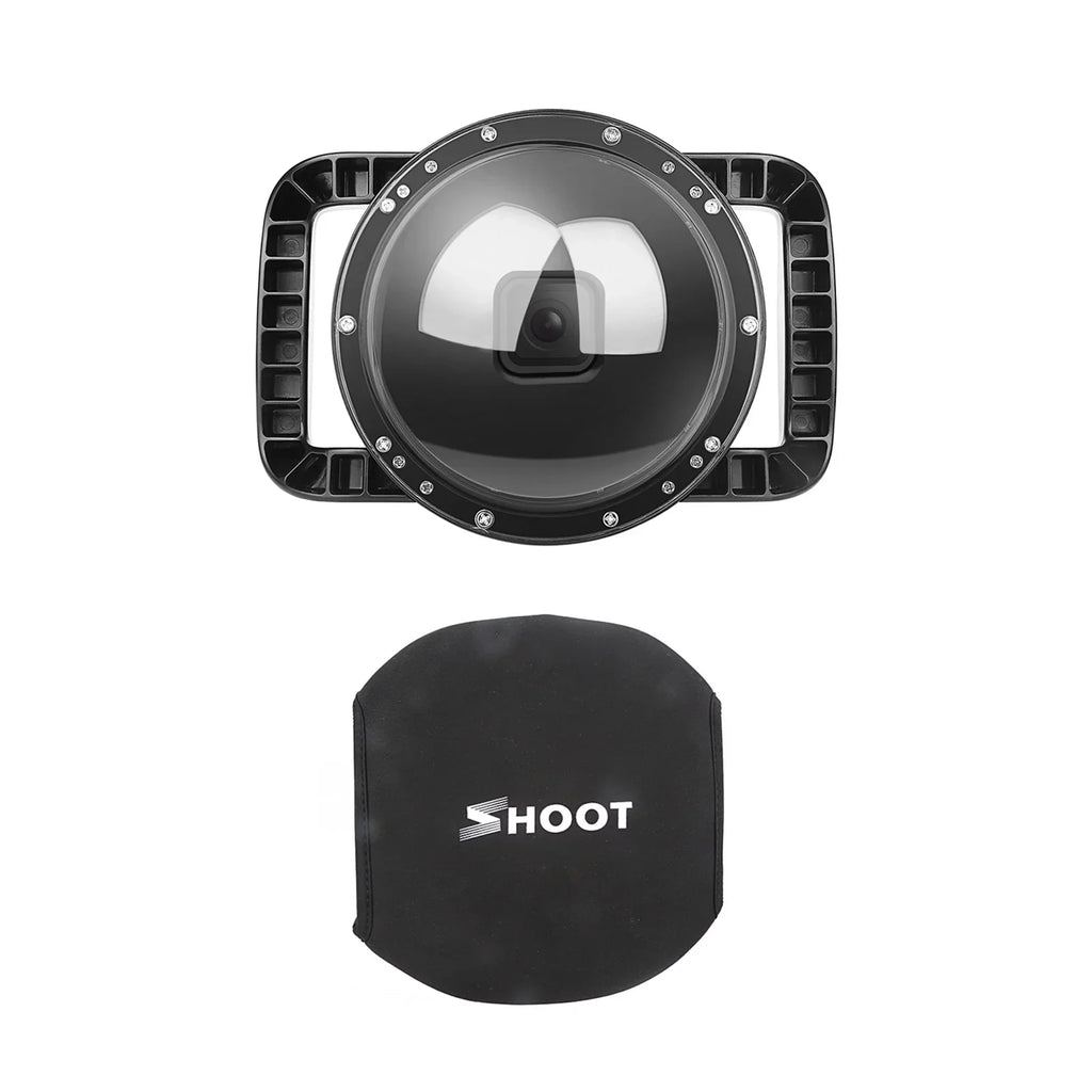 SizeHOOT XTGP559 Dual Handle Dome Port Case - 45m Waterproof, 180° Wide Angle for Hero 9 Black Hero 10