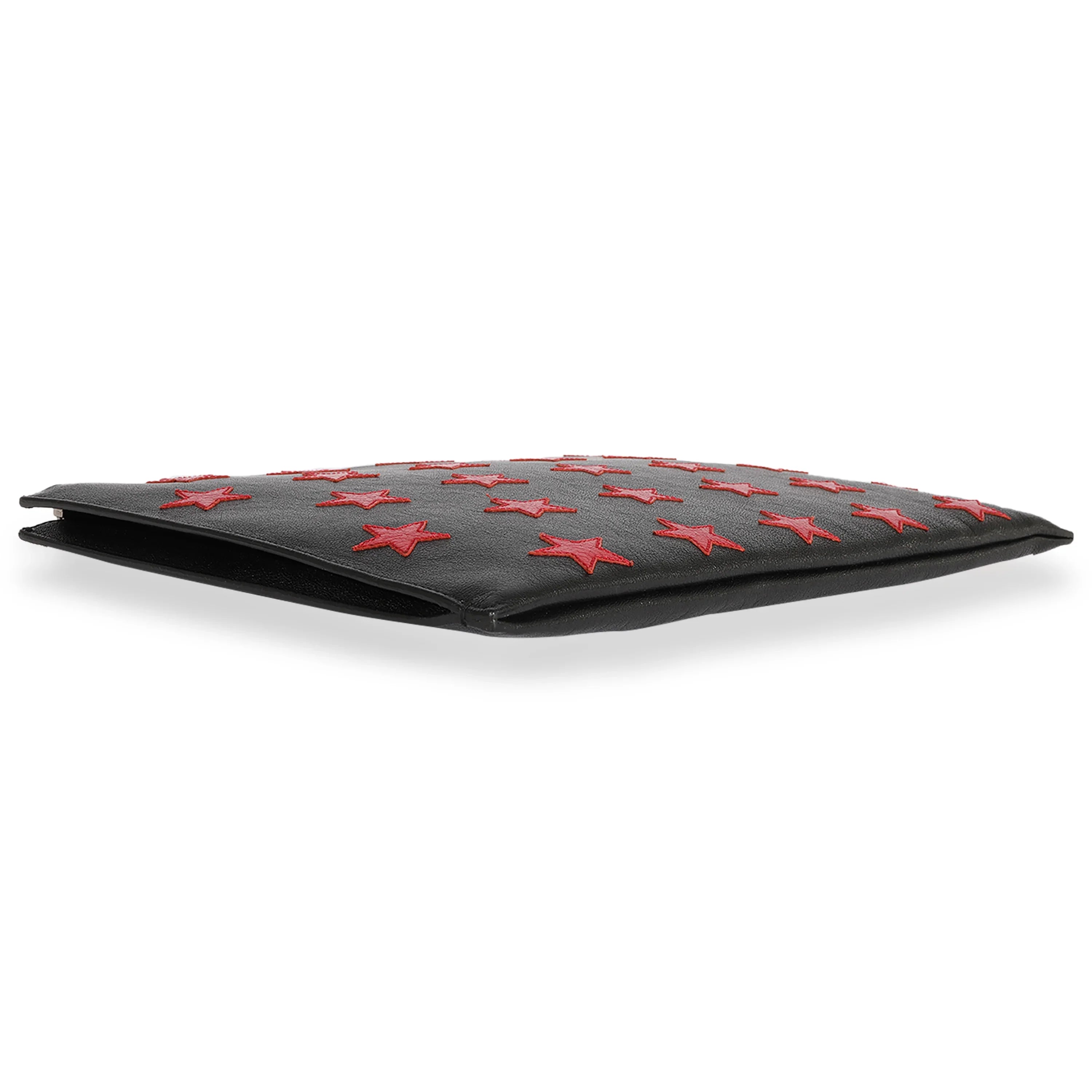 Sizeaint Laurent Black & Red Leather Sizetar Clutch Pre-Owned