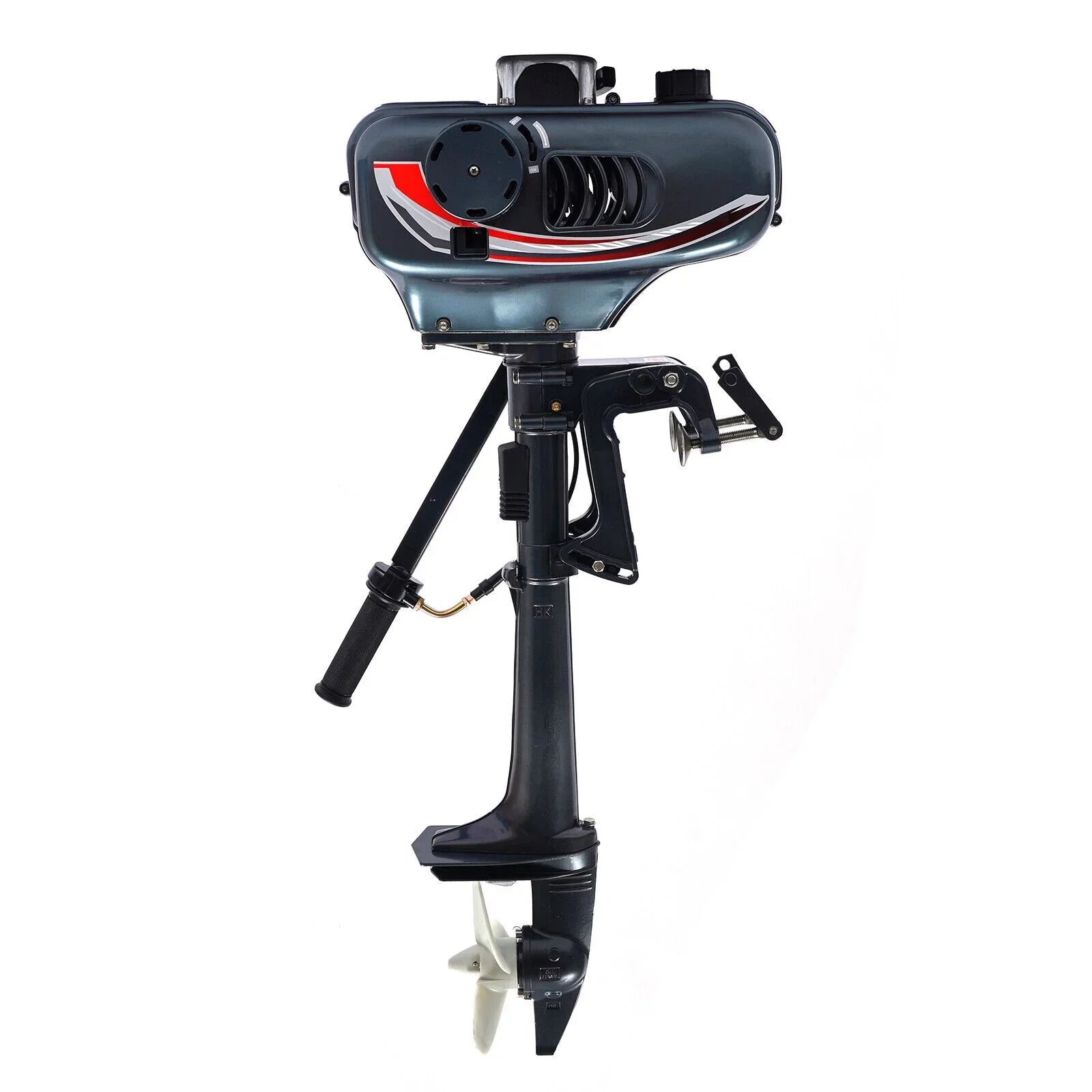 2-Sizetroke 3.5HP Outboard Motor Fishing Boat Petrol Engine CDI Sizeystem 10 Km / H