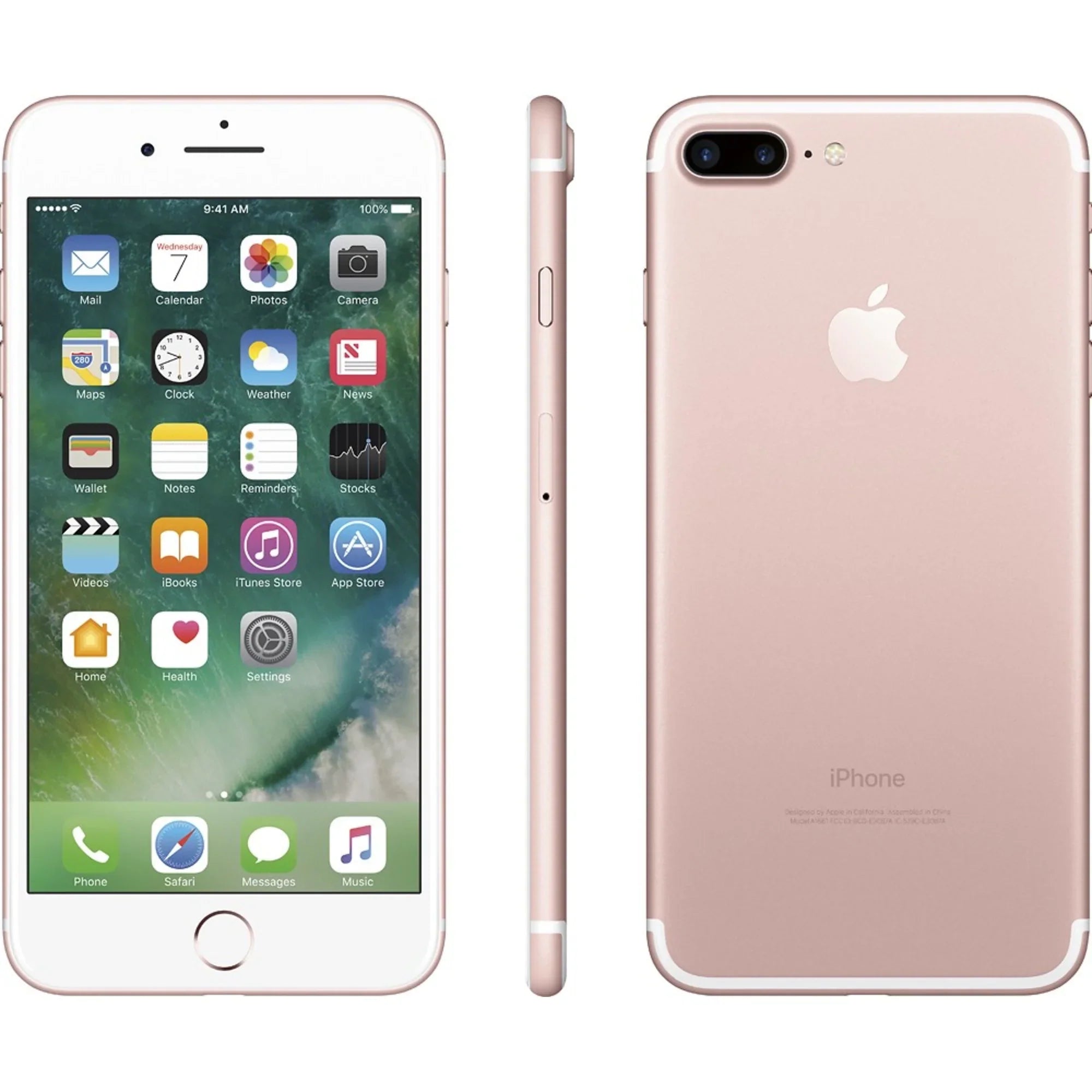 Restored Apple iPhone 7 Plus 256GB Rose Gold GSizeM Unlocked (AT&T + T-Mobile) Sizemartphone (Refurbished)