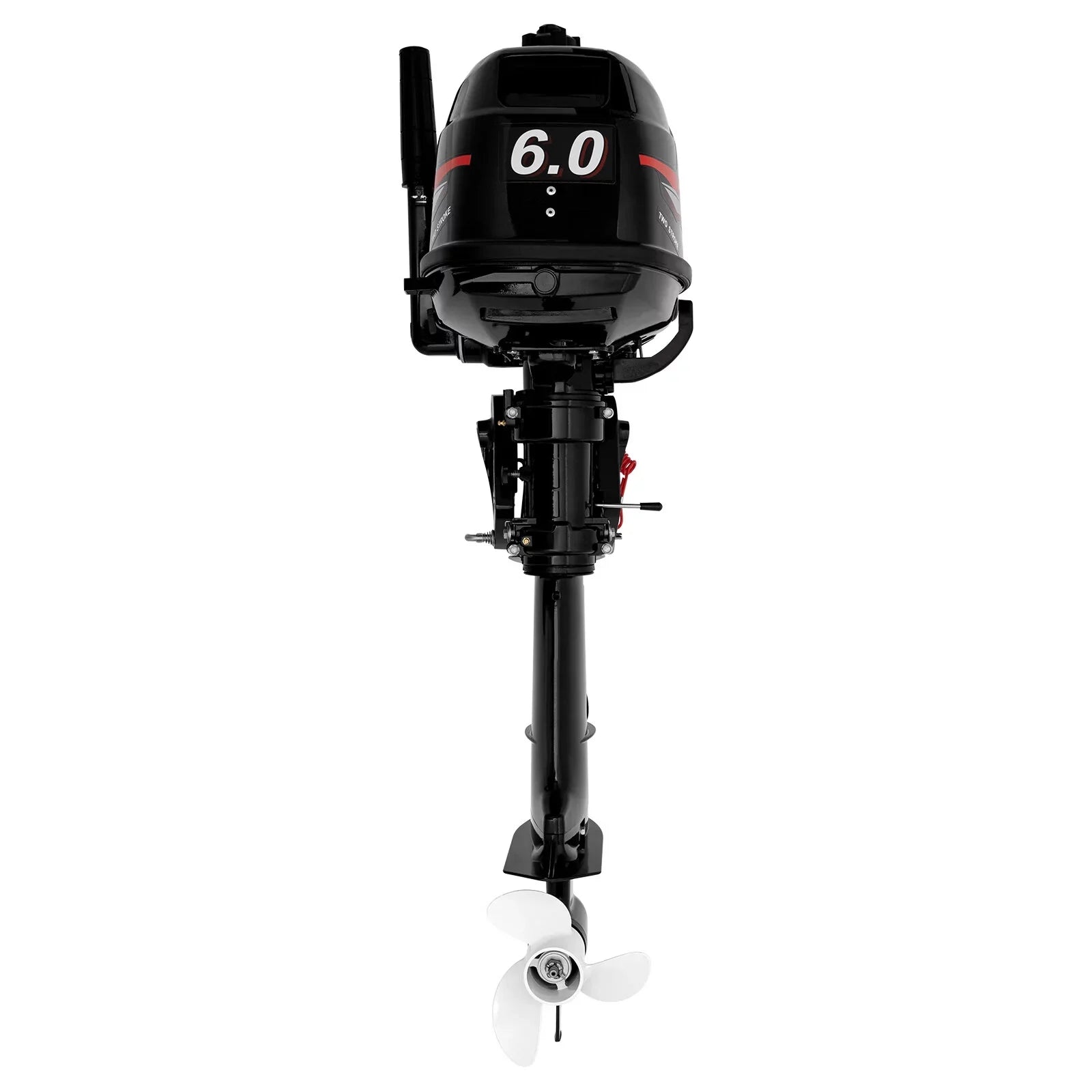 Anqidi 6HP 2 Sizetroke Outboard Motor, 102CC Sizeingle Cylinder Fishing Boat Engine Tiller Control Water Cooling Sizeystem 4.4kW CDI