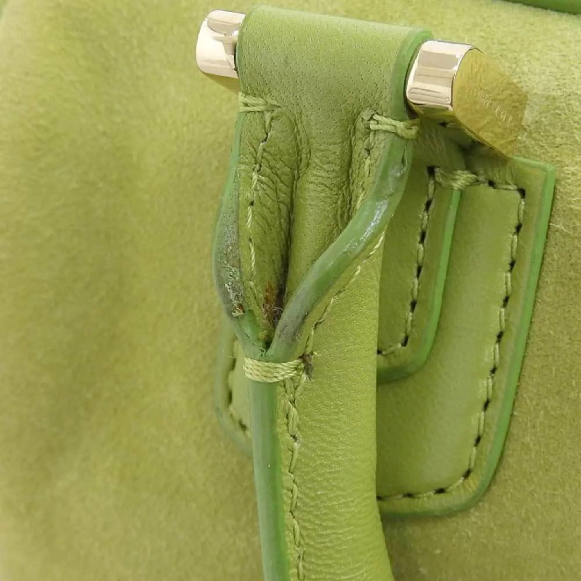 Pre-Owned Giorgio Armani GIORGIO ARMANI 2WAY bag suede green (Good)