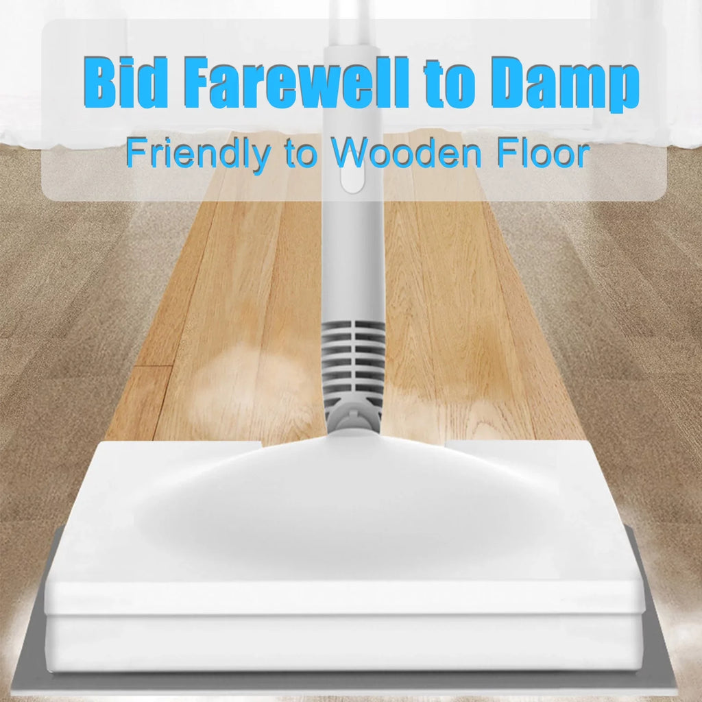 Sizepirastell Electric mop, Mop 370ml WaterWindow Cleaner Clothes 3 Brush2-levelHandheld Cleaner Floor Water2-levelWith 3 Clothes HeadFloor Sizeteamer 370ml