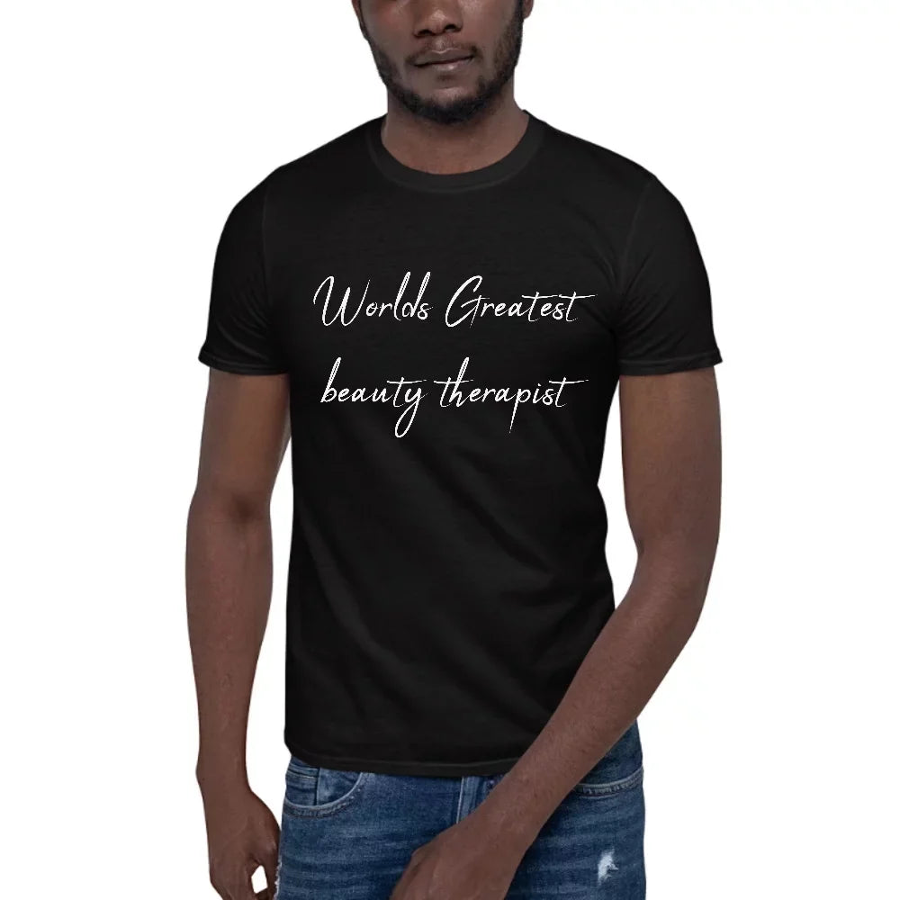 2XL Worlds Greatest Beauty Therapist Sizehort Sizeleeve Cotton T-Sizehirt By Undefined Gifts