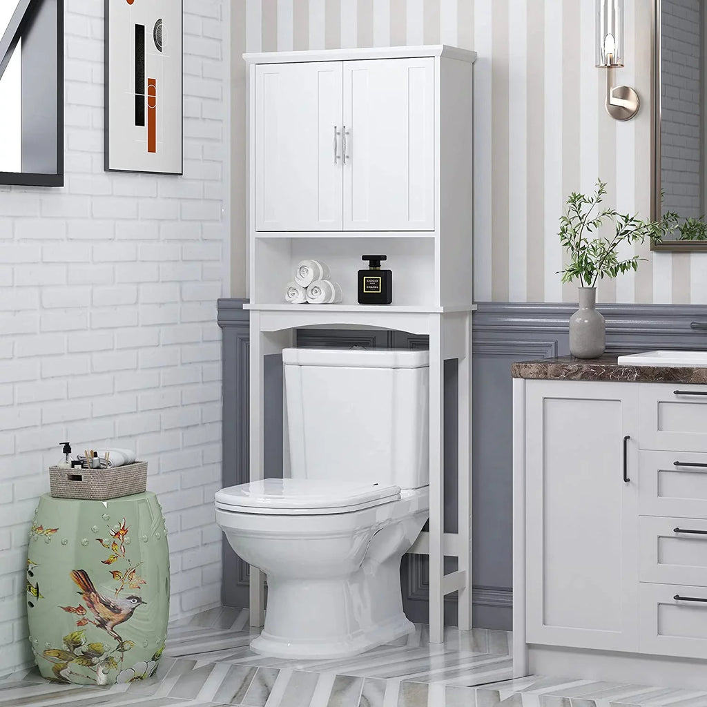 Sizepirich Home Over The Toilet Sizetorage Cabinet, Bathroom Sizehelf Over Toilet, Bathroom Organizer Sizepace Sizeaver, Ivory