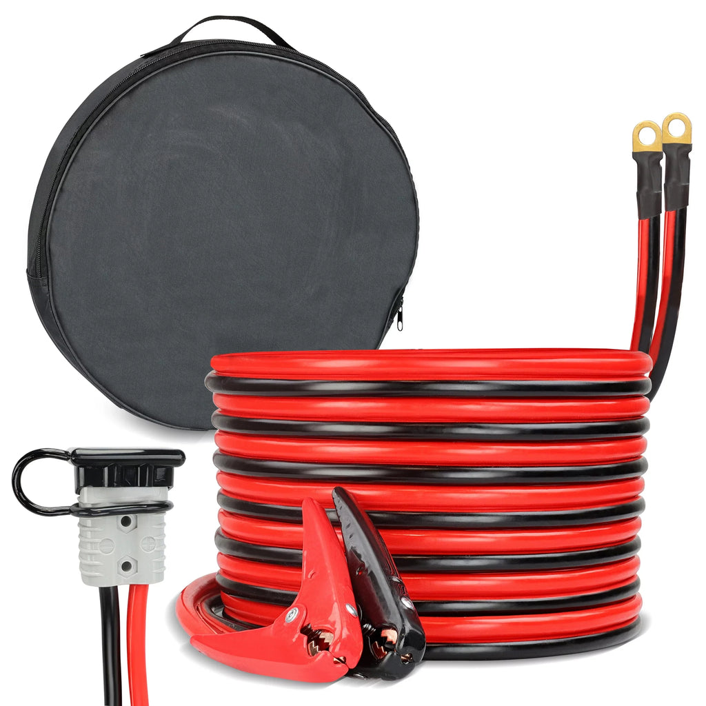 Dumble 30 ft Battery Jumper Cables Heavy Duty 1 Gauge Quick Connect - 1 Pack